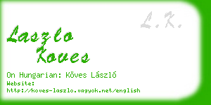 laszlo koves business card